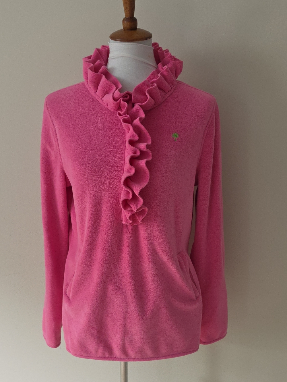 Lilly Pulitzer Ruffled Funnel Neck Long Sleeve Top - Pink